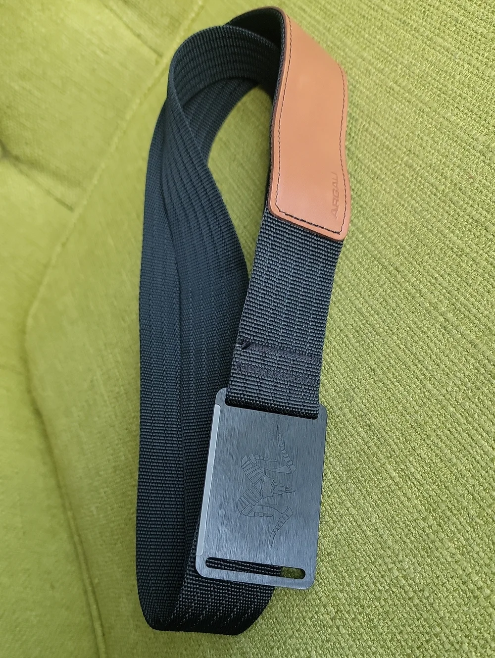 ARGALI Black Ram Emblem Webbing Belt - Men